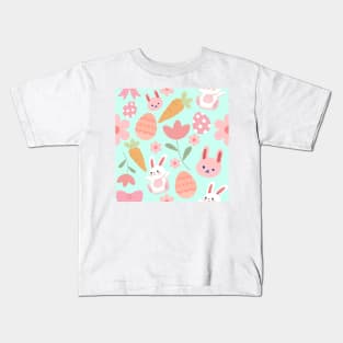 Pastel Bunny Print Kids T-Shirt